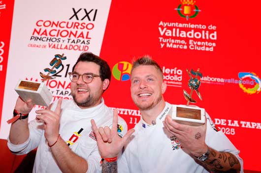 Profesional horeca, Alejandro San José y Andrea Vignali, los chefs ganadores en los los campeonatos de oinchos y tapas de Valladolid 2025