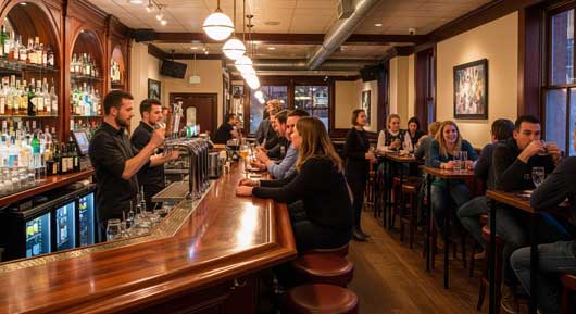 Profesionalhoreca, gente tomando algo en un bar, restauración española