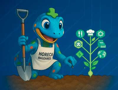 Profesional Horeca, sargantana o lagartija símbolo de Horeca Baleares