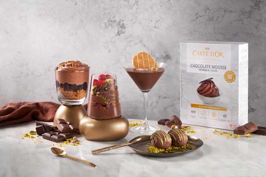 Profesional Horeca, postres con Mousse de Chocolate Carte D’Or Professional