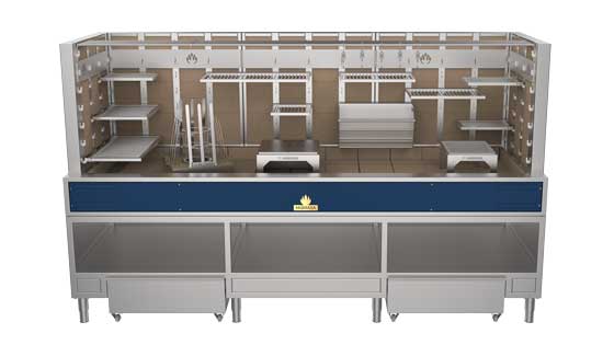 Profesional Horeca, parrilla abierta Custom de Mibrasa