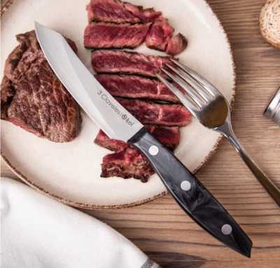 Profesional Horeca, cuchillo chuletero de 3 Claveles, cuchillos