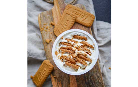 Profesional Horeca, versión de la tarta de queso japonesa hecha con Biscoff