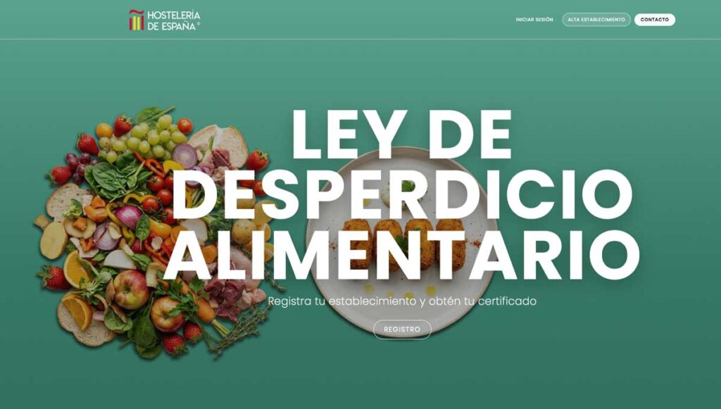Profesional Horeca, web Hosteleriacircular de Hostelería de España, sobre la Ley del Desperdicio Alimentario
