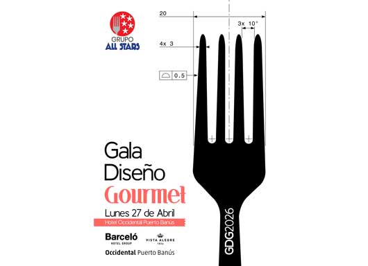 Profesional Horeca, cartel de la gala del diseño gourmet All Stars, GDG 2026