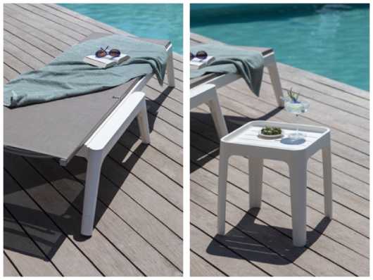 Profesional Horeca, tumbona y mesa Providence de Grosfillex