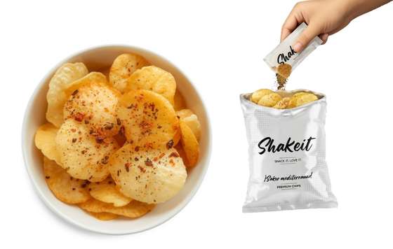 Profesiona lHoreca- Shakeit, chips sin sal que el cliente personaliza al momento para hoteles y restauración