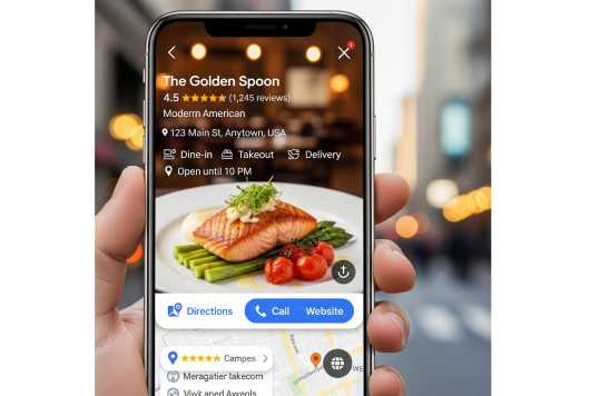 Proefsional Horeca, ficha de un restaurante en Google Maps