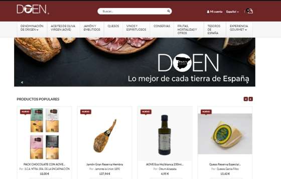 ProfesionalHoreca- home de la plataforma DOEN.es