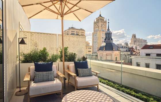 Profesional Horeca, terraza de la suite del hotel Nobu Madrid