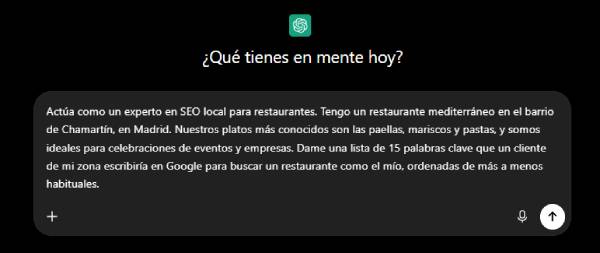 Profesional Horeca, SEO para restaurantes