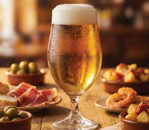 Profesional Horeca, caña de cerveza y tapas