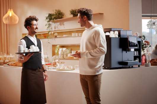 Profesional Horeca, buffet con máquina de café de la Nueva Línea A, de Franke