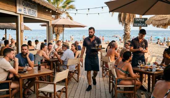 Profesional Horeca, chiringuito en playa, hostelería de España