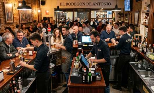 Profesional Horeca, camareros atendiendo la barra de un bar