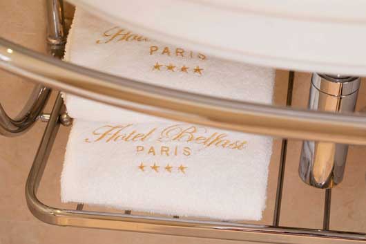 Profesional Horeca, toallas de rizo de Vayoil en el hotel Belfast, París